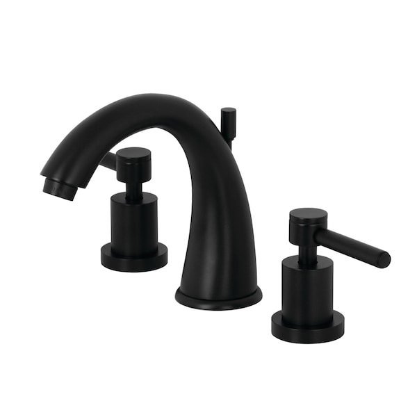 8" Widespread Bathroom Faucet, Matte Black